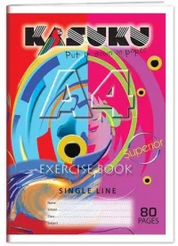 Kasuku A4 80 Pages Single Line Exercise Book