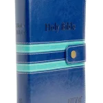 NIV STD PU Press Button Blue Index
