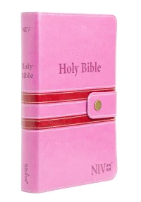 NIV STD PU Press Button Pink Index