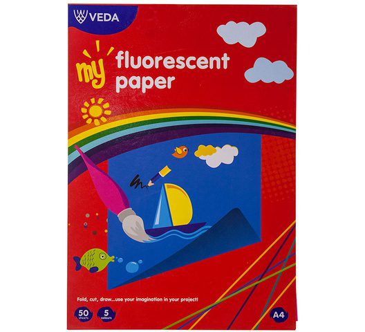 Veda Fluorescent Paper Pad A4 50 Sheet