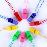 Plastic Whistles With Lanyards