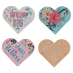 Heart Dream Big Corner Bookmark (Set Of 4)(Faux Leather Pagemarker)