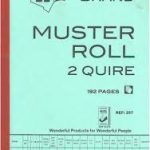 Muster Roll Book A4 1 Quire