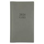 2026 Diary - 18-Month Planner and Notebook - Grey - Imitation Leather