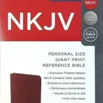 NKJV, Personal Size Bible, Giant Print, Leathersoft, Burgundy, Red Letter, Comfort Print