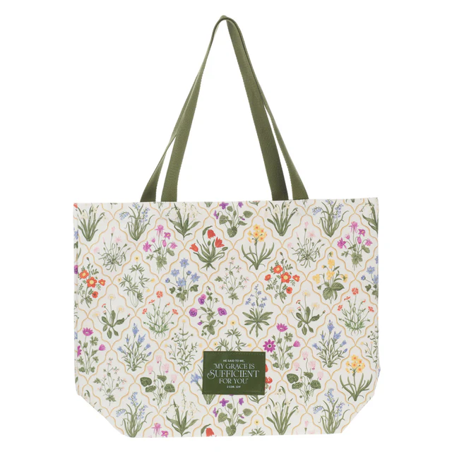 Tote bag my grace is sufficient
