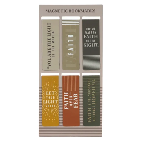Faith over Fear Six-Piece Magnetic Bookmark Set
