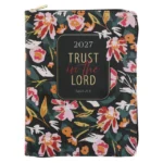 2027 Diary - 18-Month Planner for Women - Trust in the Lord - Faux Leather with Zip